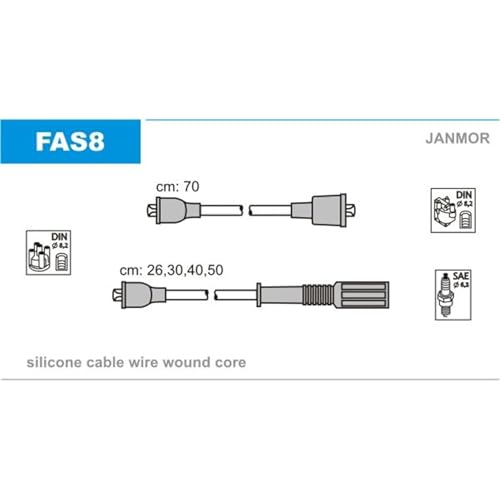 Cables de encendido Janmor FAS8 para solucionar fallos de arranque y tirones 2