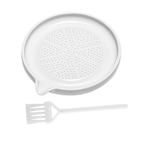 Cabilock 1 Set Manual Garlic Grinder Bowl Food Milling Pan for Garlic Ginger and More Easy to Clean and Use for Juicing Crushing and Grinding Ingredients Convenient Kitchen Tool