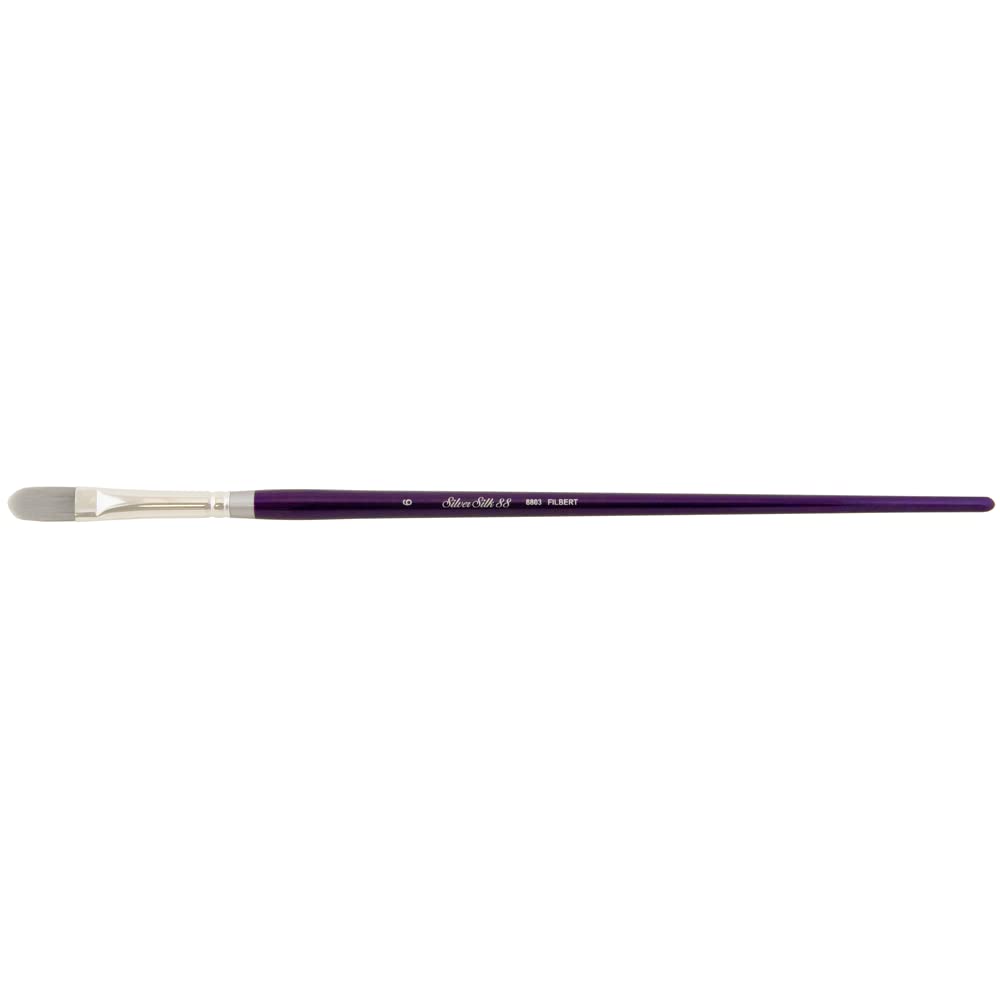 Silver Brush Limited Silver Silk 88 Filbert Acrylic Paintbrush, Size 6