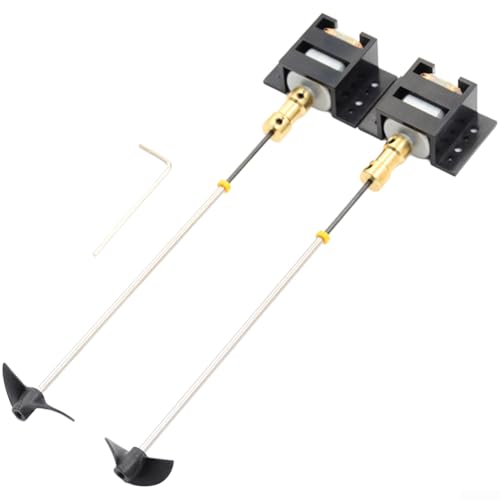 Lot de 2 kits de système d'entraînement de bateau RC avec 130 degrés d'hélice d'arbre moteur pour bricolage modèle pièces de bateau télécommandées accessoires...