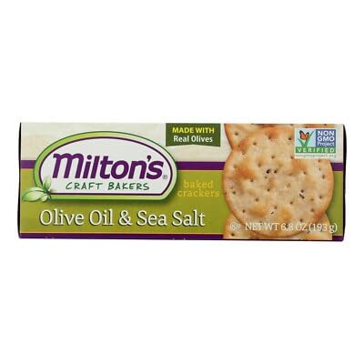Miltons Olive Oil Salt Crackers 6.8 oz (Pack of 8)