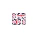 4 x Autocollant sticker voiture moto valise pc portable drapeau uk royaume uni