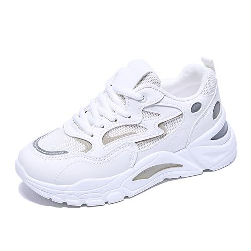 YTINGNICE Lace-up Chunky Sneakers,Chunky Fashion Sneakers for Women,Women's Platform Lace-Up Comfortable Dad Sneakers