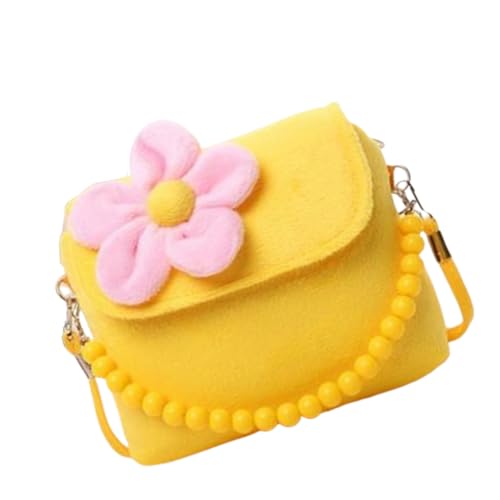 1pezzi Borsa Tracolla Mini Per Ragazzo Ragazza Con Decorazione Fiore Borsetta Leggera e Versatile Per Accessori e Piccole Cose e Rimovibile Per e