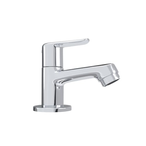 Image of Johnson Sega Brass Pillar Cock for Bathroom Wash Basin | Heavy Duty Brass Basin Tap with Chrome Finish | Leak-Proof Bathroom Faucet | Premium Pillar Tap for Wash Basin & Hand Wash Area | 10 Years Warranty