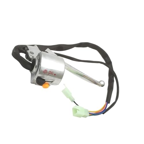 Interrupteur de guidon droit argenté avec levier pour scooter rétro 50cc