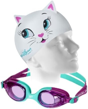 Kit Natação Speedo Óculos Jr Olympic Infantil + Touca Cat Silicon...