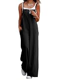 YESNO - Combinaison estivale bohème à fleurs pour femme - Coupe large avec poches - Sans manches, Grand