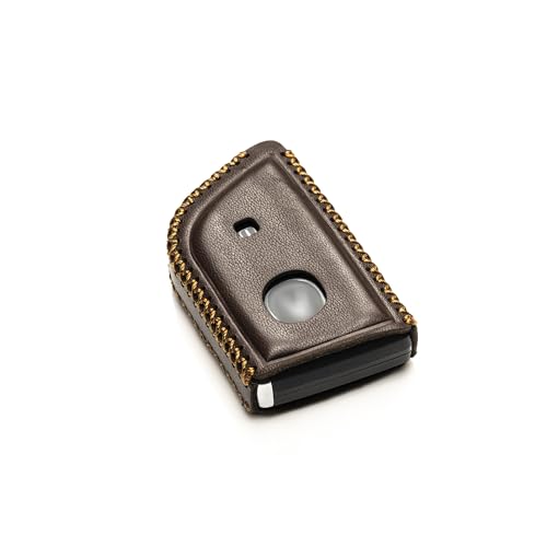 Image of Vitodeco Genuine Leather Smart Key Fob Case with Leather Key Strap Compatible for Acura MDX, RDX, ADX, TLX, INTEGRA - 4-Button, Brown