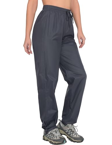 Little Donkey Andy Women's Lightweight Packable Waterproof Rain Pants with Pockets for Hiking Travel Fishing