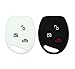 2 Piezas Silicona Funda para Llave de Coche Car Key Cover para Ford Mondeo Festiva Fiesta Focus 3 Botones(Negro + Blanco)
