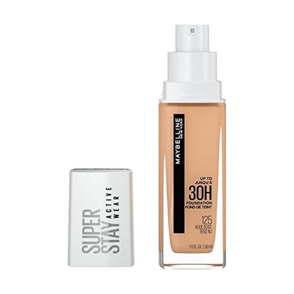 Maybelline-Super-Stay-Full-Coverage-Liquid-Foundation-Makeup-Nude-Beige-1-fl-oz-Packaging-May-Vary Maybelline Super Stay Full Coverage Liquid Foundation Active Wear Makeup, Up to 30Hr Wear, Transfer, Sweat & Water Resistant, Matte Finish, Nude Beige, 1 Count