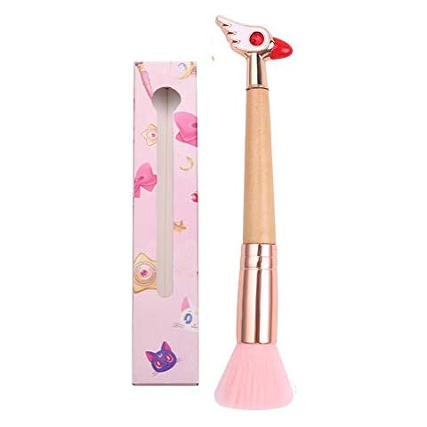 Bamboo Handle Makeup Brush Tool Sailor Moon/Cardcaptor Sakura Makeup Brushes Metal Brush Head Pink Soft Hair Pinceaux Maquillage (bird) Cover