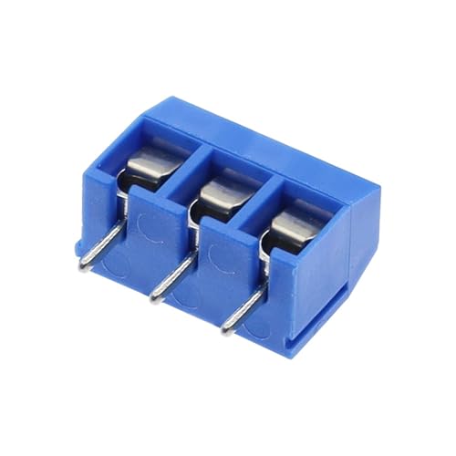 Conector de bloque de terminales PCB KF301 de 3 pines y paso de 5,0 mm en color azul