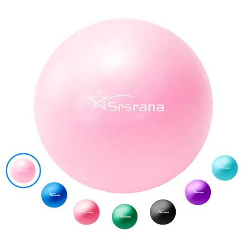 Image of 9 Inch Pilates Ball - Small Exercise Ball for Yoga, Barre & Physical Therapy - Anti-Burst Non-Slip Mini Core Ball for Stability, Back Pain Relief & Posture Correction