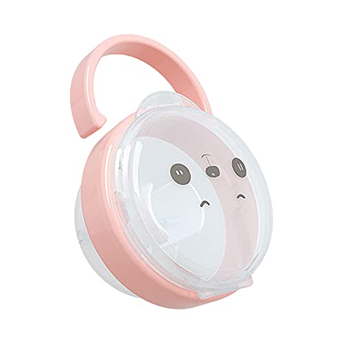 Twinkling Boîte À Sucette pour Bébés, De Rangement Portable, Mignon Tétine avec PoignéE, sans BPA Étanche La Poussière - Peut Être Accroché Sûr Et Fiable Non Toxique, Rose