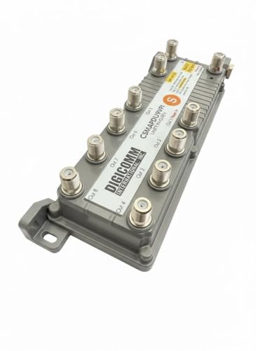 Commscope CSMAPDU9VPI 9-Port MoCA HomeConnect Passive VoIP Amplifier with MoCA Connectivity, Unity Forward/Reverse, with Power inserter, Faster Internet Phone Comcast Xfinity (9-Port MoCA, Gray)