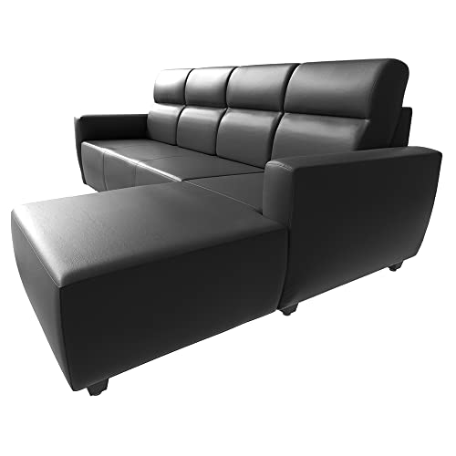 Image of Wakefit Sofa Set | 3 Year Warranty | Sofa 3 Seater, 3 Seater Sofa for Living Room, Wooden Sofa Set, 3 Seater + Right Aligned, Sofa for Living Room - Belize(Romance : Marble Grey)