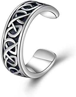 PHNIBIRD Celtic Knot Ear Cuffs for Women Non Piercing 925 Sterling Silver Ear Cuff Earrings for Women Unisex Vintage Irish Celtic