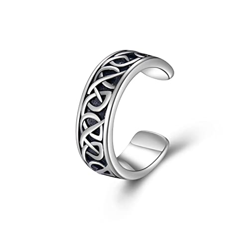 PHNIBIRD Keltischer Knoten Ohrklemme Silber 925 Ear Cuff ohne Ohrloch Ohrringe Unisex Ear Cuff Ohrringe für Herren Damen Cover