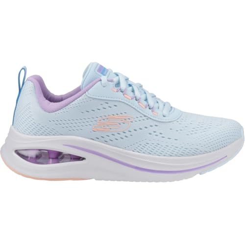 Image of Skechers Women's Skech META AIRED Out, Light Blue Mesh Multi Trim, 6
