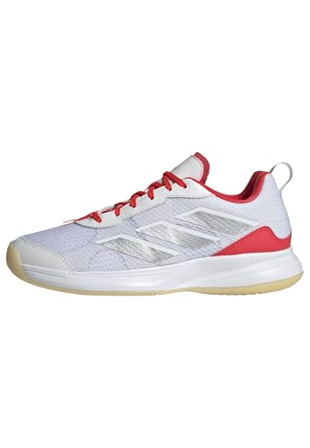 Adidas Mujer Avaflash Low Tennis Shoes, FTWR White/Silver Met./Lucid Red, 38 EU