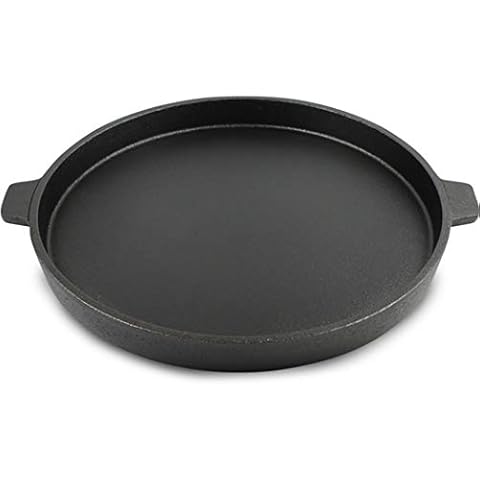 40CM black cast iron cast iron pan, extra large non-stick frying pan, general purpose gas induction cooker (size: 15.7 inches long x 1.6 inches high) Cover
