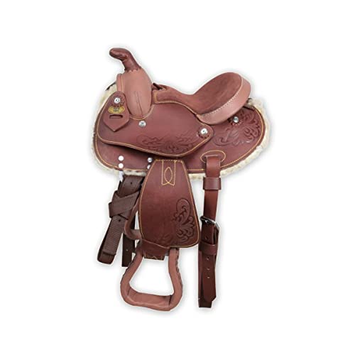 Cavallo d'argento Sella Pony Western Texas Brown 8” = 20 cm