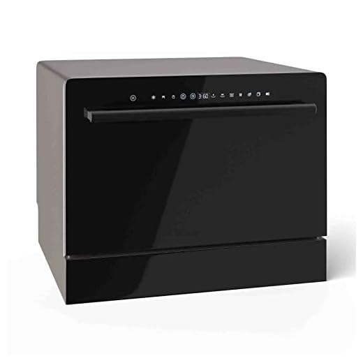 GOFLAME Countertop Dishwasher Portable, Countertop or Built-in Dishwasher with 6 Place Settings and 5 Cleaning Presets, LED Touch Screen, Compact Dishwashing Machine for Homes, Dorms, RVs