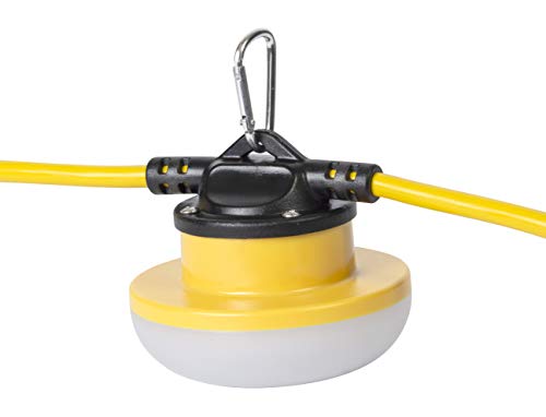 Bergen Industries GL100182LED 100 Foot Temp Light Stringer Integrated LED Lights 18/2AWG 15A Male and Female Plugs 16,000 LUMENS, Yellow