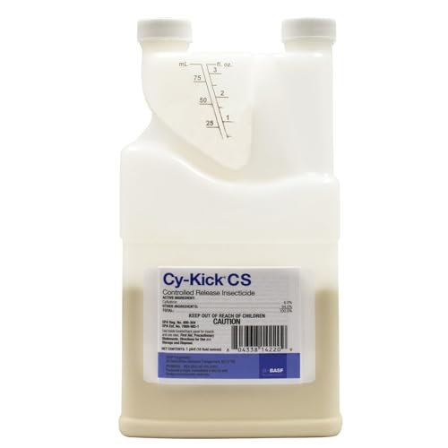 BASF Cy-Kick CS Insecticide, Controlled Release Indoor Outdoor Pest Control for Mosquitos, Flies, Ants, Fleas, 16 Ounces Concentrate Liquid