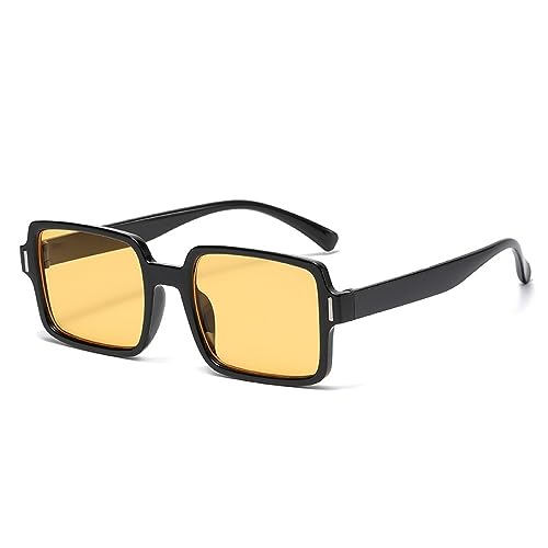 Lunettes de soleil carrées femme vintage grand format design luxe verres de protection UV400