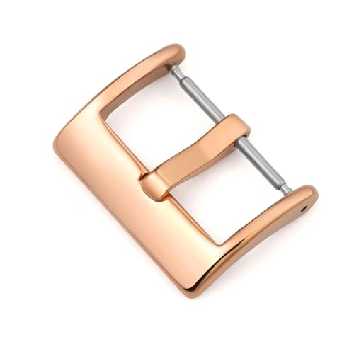 Boucle de montre en acier inoxydable poli or rose finition miroir