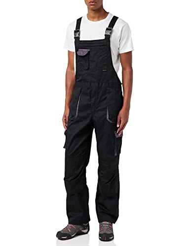 Portwest tx12bkr4 x l Salopette Texo avec couleurs à contraste et bretelles, noir, 4 x l