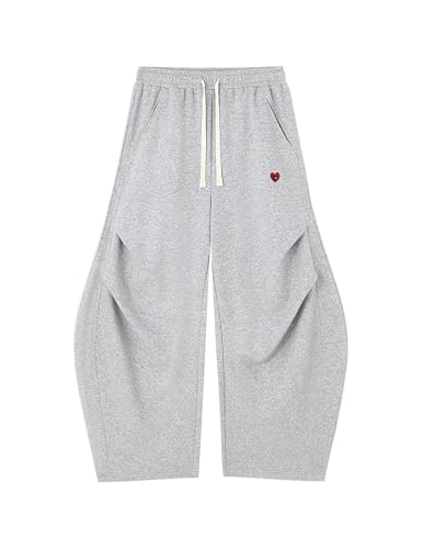 Aelfric Eden Wide Leg Sweatpants Womens Wrinkle Barrel Sweatpants Casual Athletic Baggy Lounge Pants