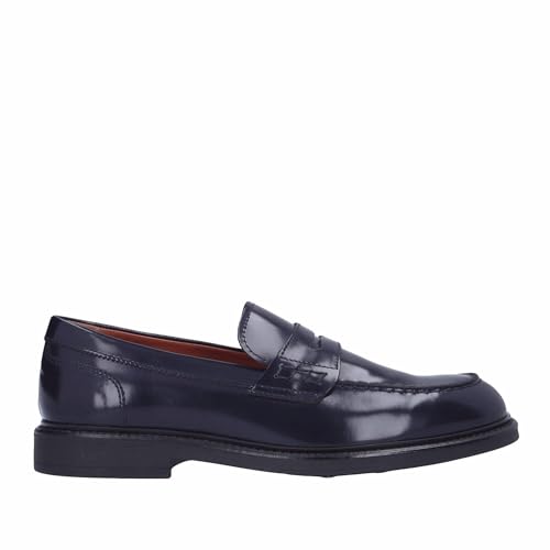 Nero Giardini E500600U Mocassini Uomo in Pelle - Blu 42.5 EU