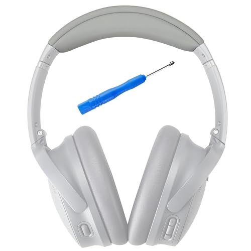 AHG Accessory House Global QC35 II Headband Pad Cushion Cover Compatible With Bose QuietComfort 35 Headphones (Grey) - Easy Clip-on Design, Premium PU, FlexiSoft High-Density Foam