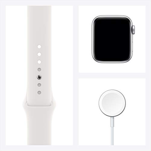 Apple Watch Serie SE 40mm GPS/Caixa de Alumínio Prata com Pulseira Esportiva Branca