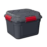 CAPACITÉ ET DIMENSIONS: 130 litres, dimensions extérieures env. 79x54,5x42,5cm. Couleur: rouge anthracite.