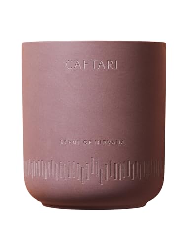 CAFTARI Luxury Scented Candle for Sleep & Stress Relief | Aromatherapy Home Gift | Oudh Essential Oil | Soy Coconut Wax Blend | 60 Hour Burn | Clean Burning (Scent of Nirvana)