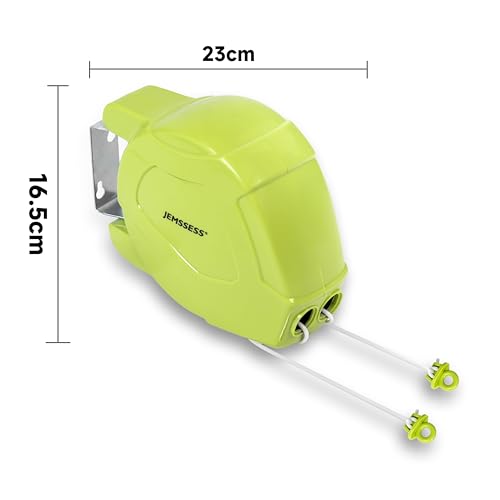 Corde à linge rétractable 30m double bobine pour stopper l'encombrement
