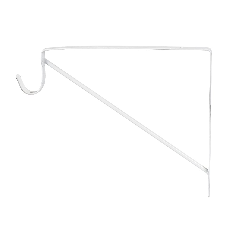 HOME MASTER HARDWARE Paquete de 10 soportes resistentes para estante de armario y barra, soporte ajustable de pared con soporte de barra para almacenamiento de estante y barra de armario, color blanco