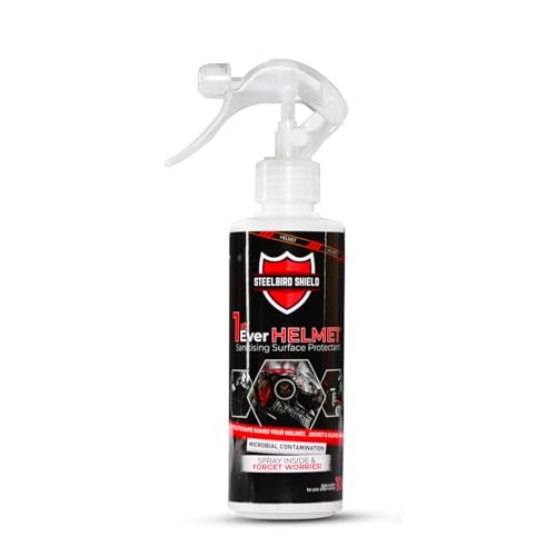Image of Steelbird Helmet Interior and Exterior Cleaner Spray, Deep Cleaning for Helmet Interior - 250 ML