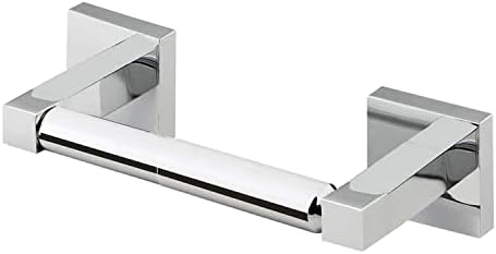 Toilet Paper Roll Holder, Chrome Finish Wall Mounted Tissue Paper Holder for Bathroom, Storage Organiser and Towel Holder for Kitchen Bathroom