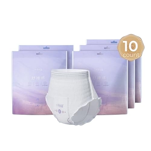 Be a better mom Disposable Period Pants for Sanitary Protection, Sanitary Pads Pant Style, Protective Underwear for Women, Super Guard Short Type (L, 10)