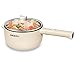 Dezin Electric Hot Pot, 1.8L Non-Stick Sauté Pan, Rapid Noodles Cooker, Mini Pot for Steak, Egg, Fried Rice, Ramen, Oatmeal, Soup with Power Adjustment, College Dorm Room Essential(Egg Rack Included)