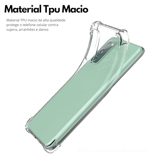 Kit Capa Capinha Para Samsung Galaxy A06 Case Air Anti Impacto Transparente + Película De Vidro Temp