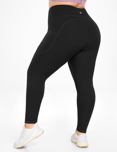 IUGA Buttery Soft Plus Size Leggings for Women No Front Seam Leggings with Pockets for Women Tummy Control Yoga Pants 3X 4X2