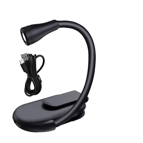 Lámpara de lectura, lámpara de lectura alimentada por pilas, luz de batería con clip, luz de libro, lámpara de mesa de noche, luz LED regulable para libros, lámpara de lectura de libros recargable,