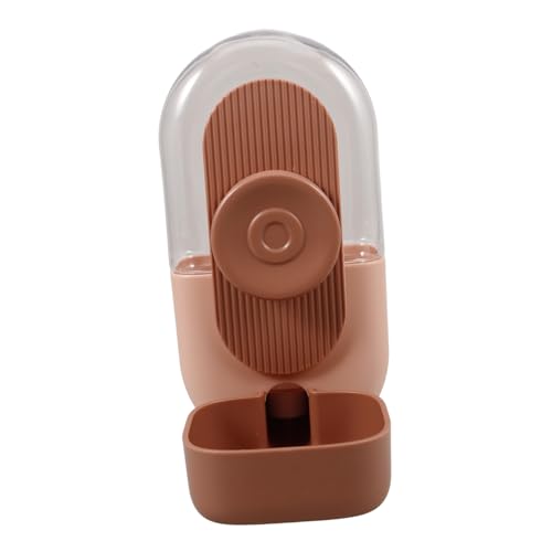 ifundom Pet Water Fountain Container Outdoor Drink Water Dispenser for Insulated Small Cage Steel Water Large Dog Crate Feeder Automatic Hang Dispensing Watering Stainless Pink The HIPS